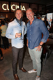 Antenne Bayern Moderator, Wolfgang Leikermoser, Friedemann Findeis beim Opening L'Osteria Schwanthalerstr (©Foto: Marin Schmitz)